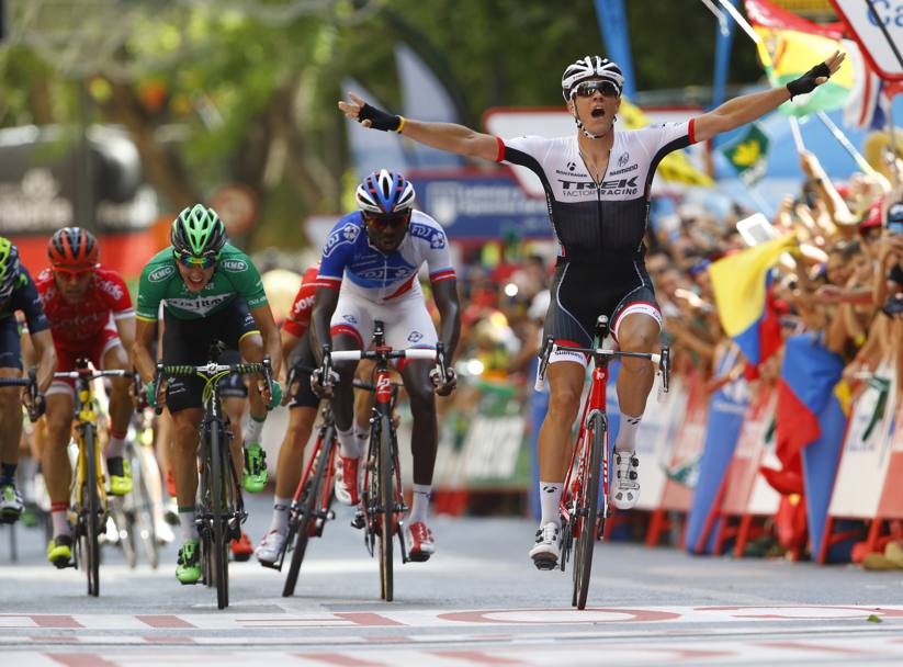 Il belga della Trek Jasper Stuyven ha vinto l&#39;ottava tappa della Vuelta, Puebla de Don Fadrique-Murcia, 182,5 km. Bettini